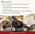 AiromÃ© White Succulent, Porcelain Passive Essential Oil Diffuser (With 15Ml Peppermint Essential Oil) â Non-Electric, Battery-Free, Improves
