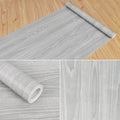 Gray Wood Contact Paper 17.71 X 118 Inch Wood Grain Texture Peel and Stick Wallpaper Adhesive Paper Light Grey Wall Covering Desk Shelf Drawer