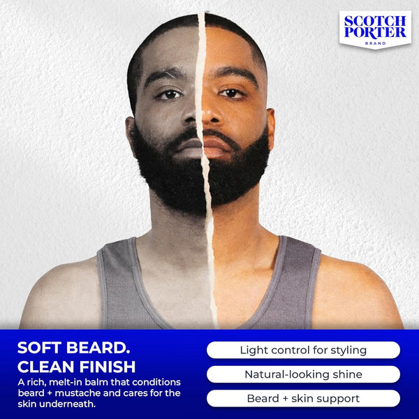 Scotch Porter Conditioning Beard Balm â Smooth, Shape, Moisturize & Soften Coarse, Dry Facial Hair While Encouraging Growth for a