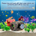Cousduobe Fish Broken Barrel Decor Fish Tank Decorations Betta Fish Tank Accessories,Starfish Barrel X 1Pc, Fish Tank Plants X 8Pcs