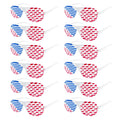 American Flag USA Patriotic Design Plastic Shutter Glasses Shades Sunglasses Eyewear for Party Props, Decoration (12 Pairs)