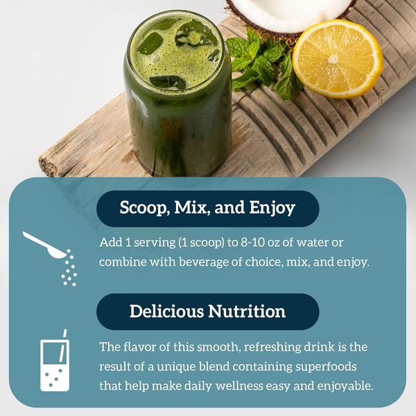 Organifi Green Juice - Powder Supplement with Organic Spirulina, Ashwagandha, and Chlorella - Helps Achieve Fitness Goals and Reduce Cortisol