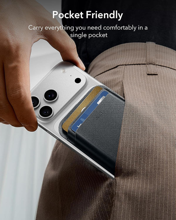 ESR for Magsafe Wallet, Iphone Wallet with 5-Card Holder, Secure-Grip Finger Loop, Magnetic Card Holder for Iphone 15/14/13/12 Series, Not for