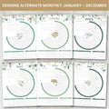 Bloom Daily Planners Hanging Habit Tracking Calendar â Undated 12 Month Inspirational Habit Tracker for Daily, Weekly & Monthly Goals (8â X 10â)