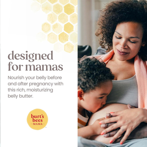 Burt'S Bees Mama Belly Butter Stretch Mark Cream for Pregnancy Massages Body & Reduces Scar Appearance, Prenatal & Postnatal Tummy Skin Care, Shea