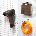 HUHOLE Pegboard Drill Holder, Peg Board Utility Hooks, 10 Pack Heavy Duty Peg Board Tool Holder for Power Tools, Drill, Hammer, Cord, Fit for 1/4