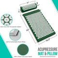 Sivan Back and Neck Pain Relief Acupressure Mat and Pillow Set, Chronic Back Pain Treatment - Relieves Your Stress of Lower Upper Back and Sciatic