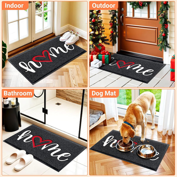 Door Mat Home Welcome Mats Outdoor and Indoor, Heavy-Duty Low-Profile Non-Slip Front Welcome Mat for Home Entrance, outside Entry, Yard, Floor,