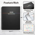 Dunwell Large Appointment Book 2025-2026 (Colorful), July 2025 - June 2026, 8.5 X 11 Appointment Planner 15 Minute Increments, Schedule Book with