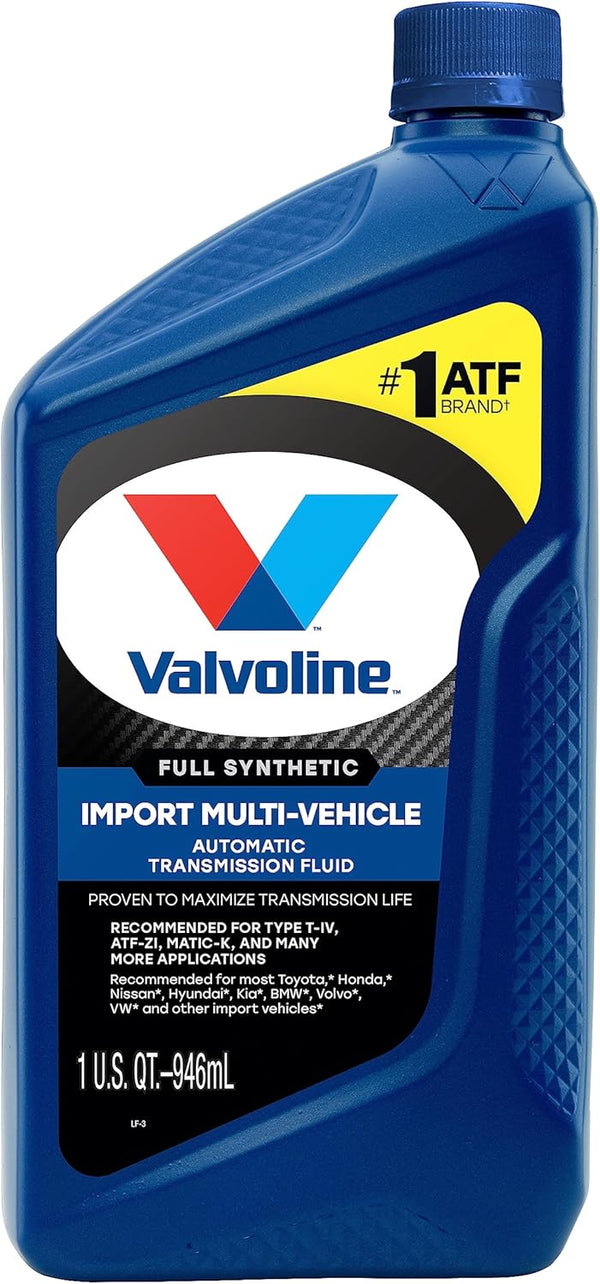 Valvoline Import Multi-Vehicle (ATF) Full Synthetic Automatic Transmission Fluid 1 QT, Case of 6