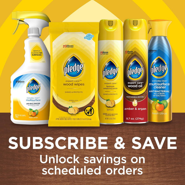 Pledge Antibacterial Multisurface Cleaner Spray, Fresh Citrus Scent, 9.7Oz