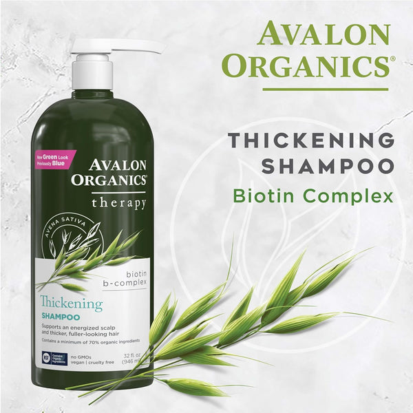 Avalon Organics Therapy Biotin B-Complex Thickening Shampoo, 32 Oz
