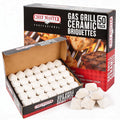 Chef Master 05004CM Ceramic Gas Grill Self Cleaning Briquettes, Replacement for Lava Rocks, Cleaner Cooking, Gas Grill Briquettes for BBQ Grill