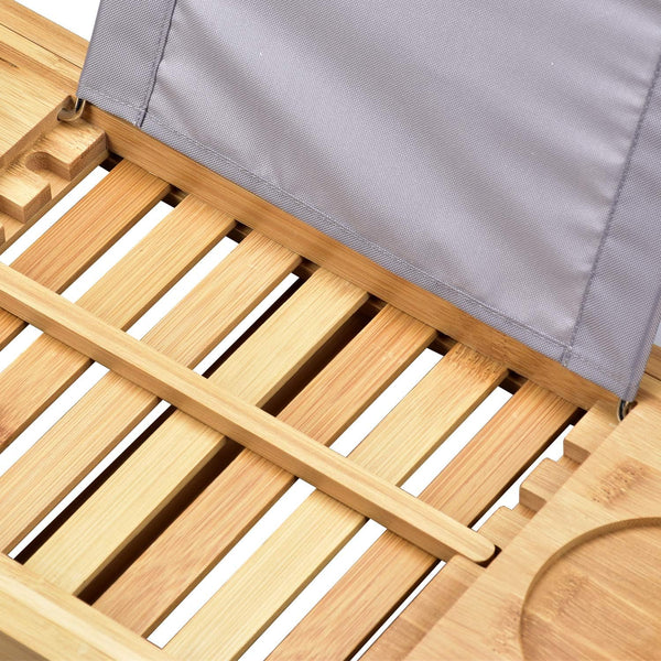 Luxury Bathtub Caddy Trayï¼Bamboo Bathtub Tray Caddy - Wood Bath Tray Expandableï¼Can Be Placed Book and Integrated Tablet Smartphone and Wine