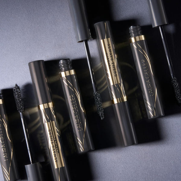 LAURA GELLER NEW YORK Always There Lengthening Mascara in Black - Defining, Curling, Buildable Formula Eye Makeup- Innovative Lengthening Brush -
