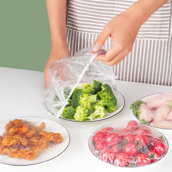 Fresh Keeping Bags, 300Pcs Food Covers, Reusable Elastic Food Storage Covers, Plastic Sealing Elastic Stretch Adjustable Bowl Lids, Universal