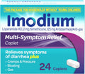 Imodium Multi-Symptom Relief Caplets with Loperamide Hydrochloride & Simethicone, Anti-Diarrheal Medicine for Treatment of Diarrhea, Gas,