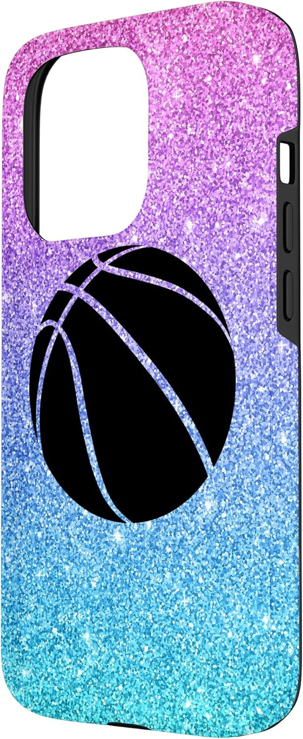 Iphone 15 Pro Cute Trendy Basketball Gift for Girls Teens and Women Case