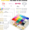 Dowsabel Clay Beads Bracelet Making Kit for Beginner, 5000 Pcs Preppy Polymer Clay Beads with Charms Kit for Jewelry Making, DIY Arts and Crafts