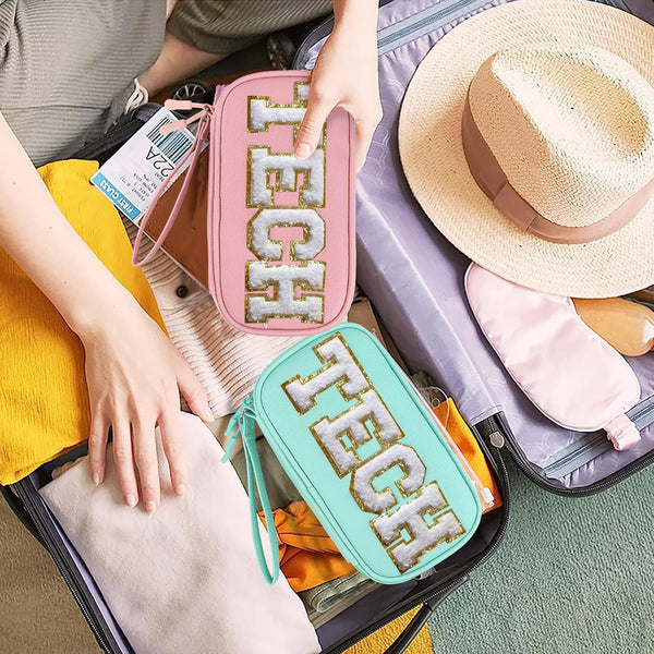 COSHAYSOO Electronic Travel Case Cable Cord Charger Organizer Pouch Bag Airplane Essentials Unique Birthday Christmas Gifts for Women College Teen