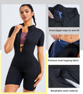 Junlan Sauna Suit for Women Full Body Jumpsuit Waist Trainers for Women Belly Fat Workout Sweat Suit