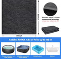 80 * 80 Inch Hot Tub Mat, Extra Large Inflatable Hot Tub Pad Outdoor Indoor, Waterproof Slip-Proof Backing, Absorbent Spa Pool Ground Base