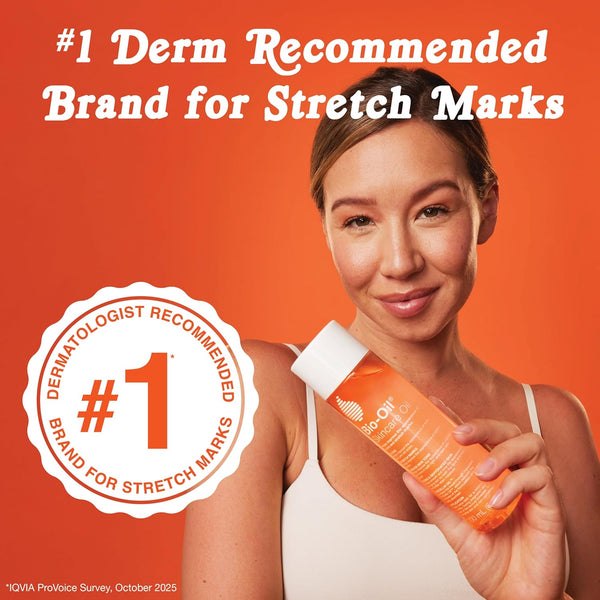 Bio-Oil Skincare Body Oil Serum, Face and Body Moisturizer with Vitamin E & A, for Scars, Stretch Marks, Sensitive Skin, All Skin Types,