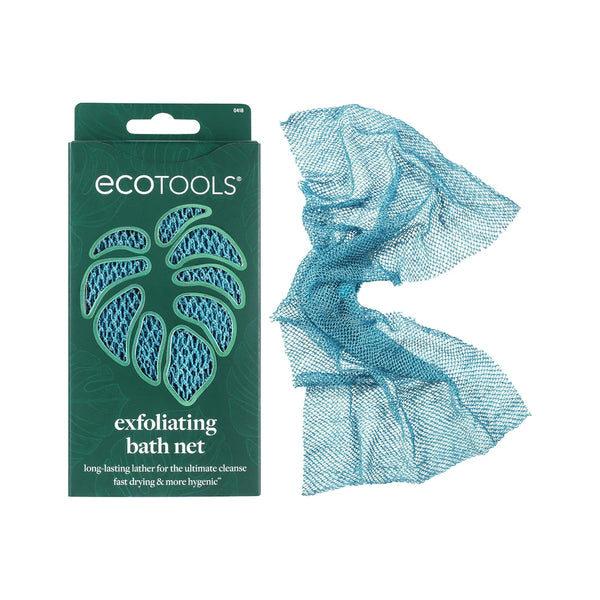 Ecotools Exfoliating Bath Net, Inspired by African Bath Net Sponge, Exfoliates & Cleanses Whole Body, Flexible & Reusable, Eco-Friendly Body