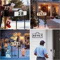 Solar House Numbers for Outside, Aqonsie Solar Powered Address Sign, Waterproof outside 3000K Warm LED & 4500K & 6000K White Illuminated Plaques