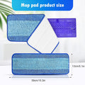 4 Pack Reusable Pads Refills for Swiffer Power Mop, Power Mop Refills for Swiffer Powermop, Cleaning Stubborn Debris from Wooden Floors