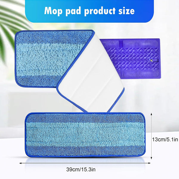 4 Pack Reusable Pads Refills for Swiffer Power Mop, Power Mop Refills for Swiffer Powermop, Cleaning Stubborn Debris from Wooden Floors