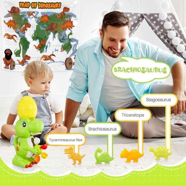 EKUEASYKU Dinosaur Bath Toys for Kids Ages 1-3 2-4 4-8 Toddler Bath Toys Whirling Waterfall Water Toys Fishing Games Bathtub Bath Time Tub Toys