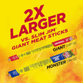 Slim Jim Monster Smoked Meat Sticks, Honey BBQ Flavor, 11G Protein per Stick, Father'S Day Gift, 1.94 Oz. (18 Count)