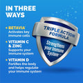 Emergen-C Immune+ Triple Action Immune Support Powder, Betavia (R), 1000Mg Vitamin C, B Vitamins, Vitamin D and Antioxidants, Super Orange â 50