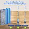 6 Pack Reusable Microfiber Pad for Bona Mop, 6 Pack Value - Use with Bona Mops, Includes 2 Pack Dusting Pad, 2 Pack Cleaning Pad and 2 Pack Deep