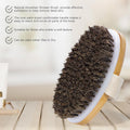 Dry Brushing Body Brush, Natural Horsehair Body Brush for Lymphatic Drainage, Cellulite and Blood Circulation, Dry Skin Exfoliating Brush Body