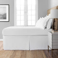 Space Maker Extra-Long 21" Drop Length Bed Skirt, Queen, White