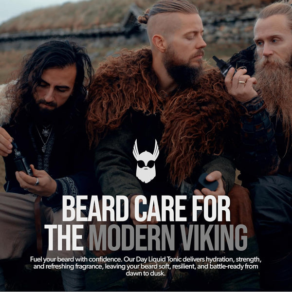 The Beard Struggle - Day Liquid Tonic Beard Oil - Silver Collection (Viking Storm) - Beard Oil for Men - Moisturize, Softens Hair, Reduces Itch -