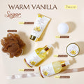 Bath and Body Warm Vanilla Sugar Spa Gifts for Women, with Shower Gel, Bubble Bath, Body Lotion, Bath Bomb, Bath Salt, Spa Basket Gift Set for