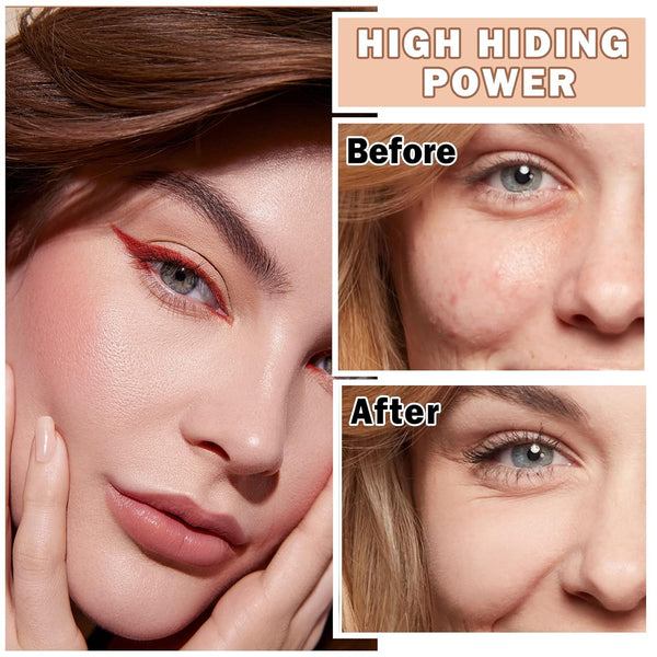 Flawless Airbrush Foundation High Coverage Foundation Smooth Creamy Matte Spray Foundation Makeup Kit for Mature Skin with Natural Nude Finish