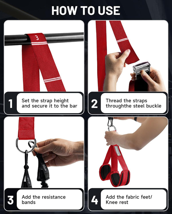 MANUEKLEAR Heavy Duty Resistance Bands for Pull Ups, Pull up Assistance Bands with Scale Tracking Feature, Adjustable Pull up Assist Band with