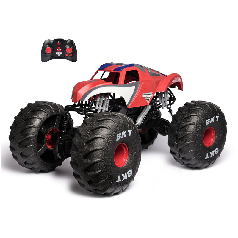 Monster Jam Marvel Mega Spider-Man RC Monster Truck, All-Terrain, over 2 Feet Long, 1:6 Scale, Super Hero Kids Toys for Boys and Girls Ages 4 and Up