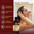 Okay MEN Castor Oil Beard & Hair Growth Oil - Beard Growth Oil Treatment for Men, Moisturizer for Soft Hair with Natural Ingredients, Hexane Free