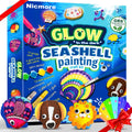 Nicmore Kids Sea Shell Art & Crafts: Glow in the Darkness Painting Kits Crafts for Age 4-6 4-8 8-12 Gift for Boys Girls Art Supplies Activities