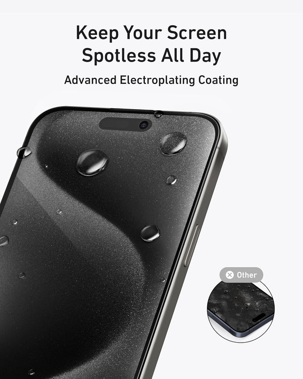 Anker Screen Protector, Bubble-And-Dust-Free Iphone HD Tempered Glass, Durable and Drop-Proof with 9H Hardness, Easy Installation Exclusively for