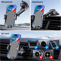Phone Holder Car Mount for Iphone [Powerful Suction] Phone Mount for Car Dashboard Windshield Air Vent Universal Accessories [Thick Cases