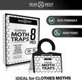 TRAP a PEST Clothing Moth Traps - 8 Pack - Non Toxic Moth Traps for Clothes with Pheromone Attractant - Odorless Sticky Traps for Closet, Carpets