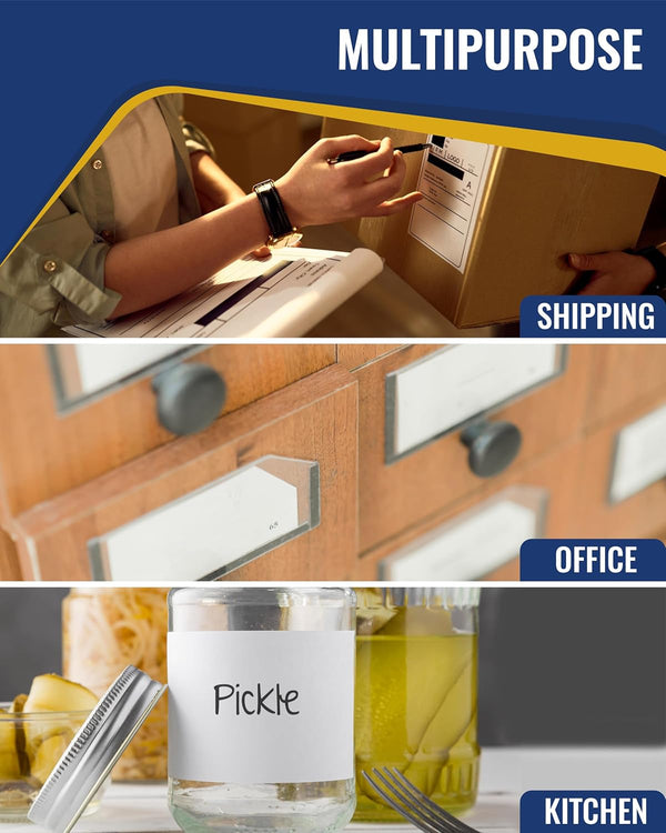 Shipping Labels 4X6 Inch - Shipping Label for Inkjet Printer and Laserjet, Mailing Postal Shipping Stickers 4X6 Printer Paper, White Opaque -