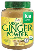 Jiva Organics Organic Ginger Root Powder 1 LB Jar - Gluten Free, Non-Gmo - for Cooking, Baking, Tea & More - Bulk Ginger Ground Dry