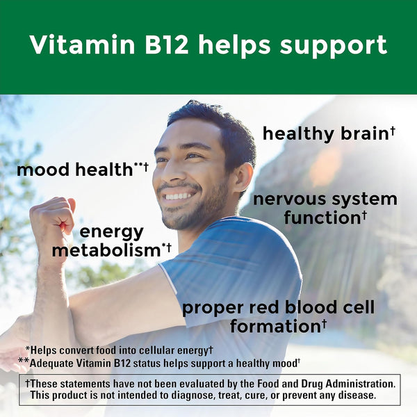 Nature Made Vitamin B12 1000 Mcg, Easy to Take Sublingual B12 for Energy Metabolism Support, 150 Sugar Free Fast Dissolve Tablets, 150 Day Supply